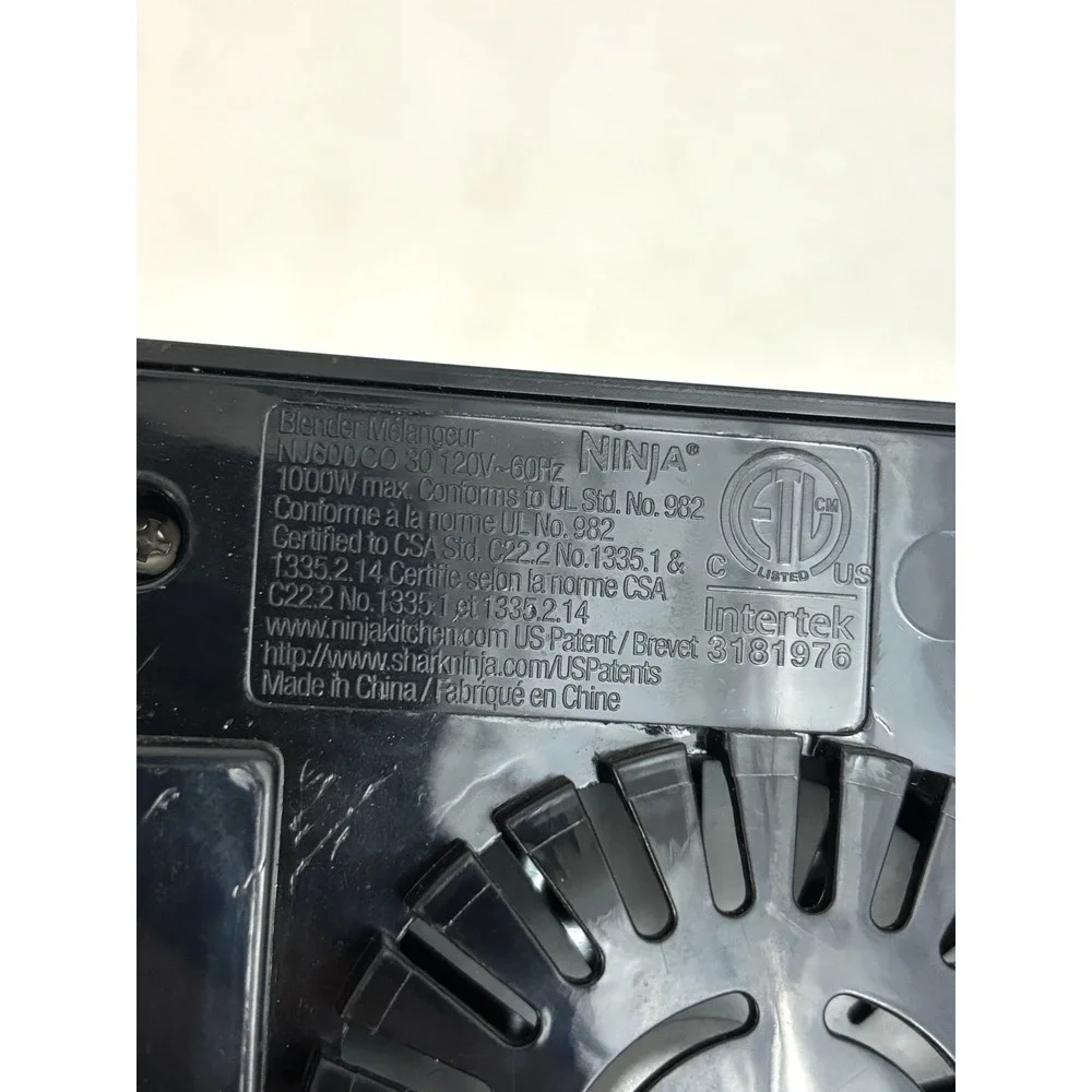 Ninja NJ600CO Professional 1000W Blender Motor Base Only Replacement